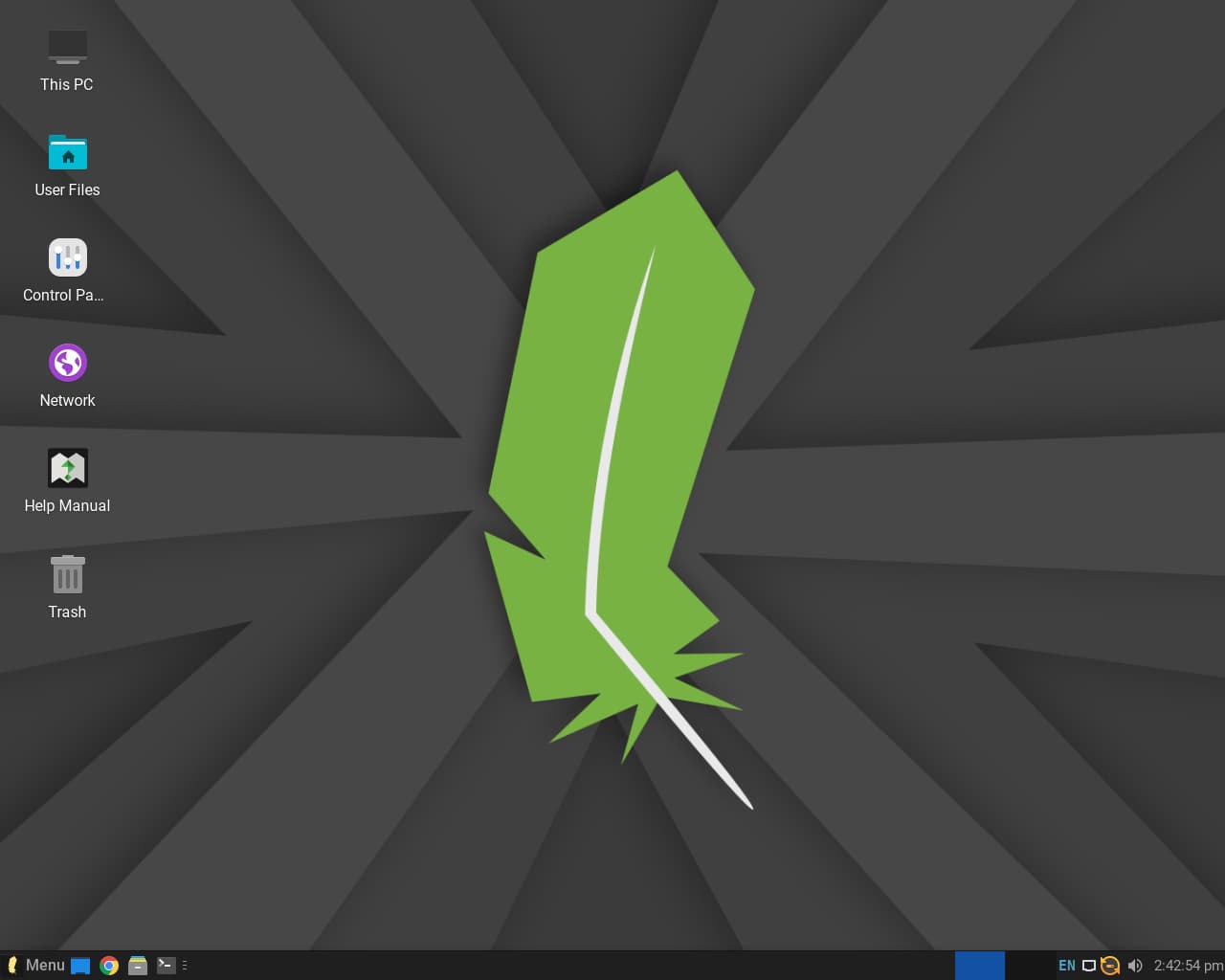 Linux Lite desktop overview